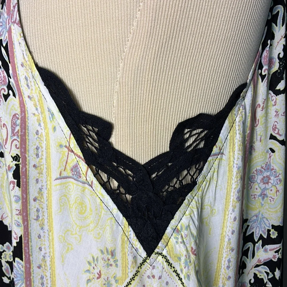 INTIMATELY FREE PEOPLE Size XS Darjeeling Printed Rayon Mini Slip Dress Boho - Picture 8 of 16